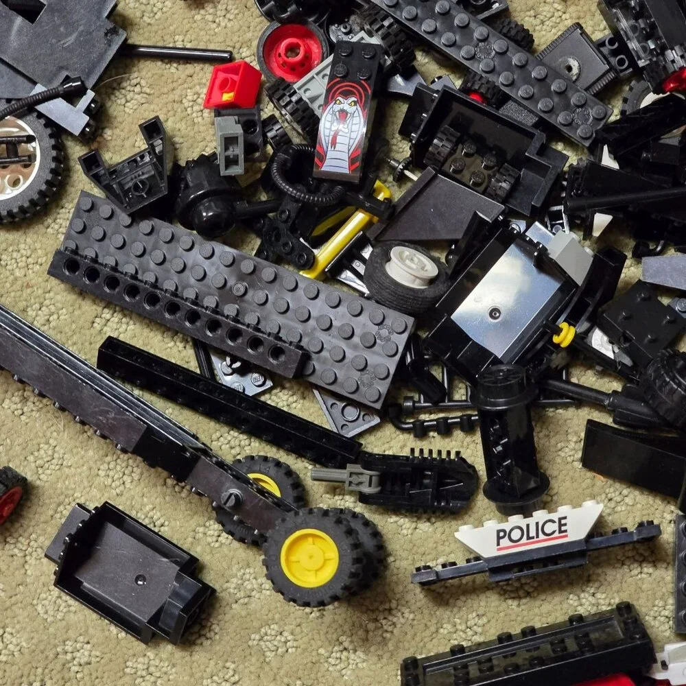 Lego and Lego Compatible Black Building Blocks Wheels Car Parts Lot GA164